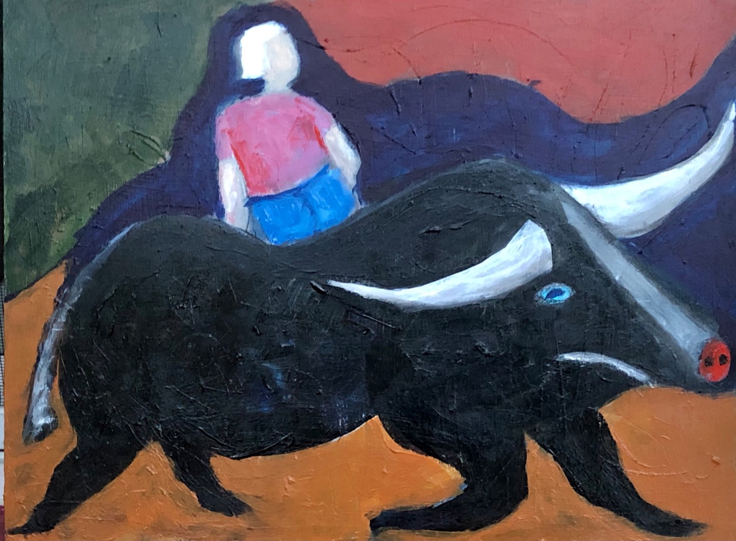 Alfredo Machado Zingg - Miss Edna and her Bull